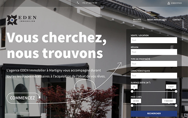 site eden-immobilier.ch